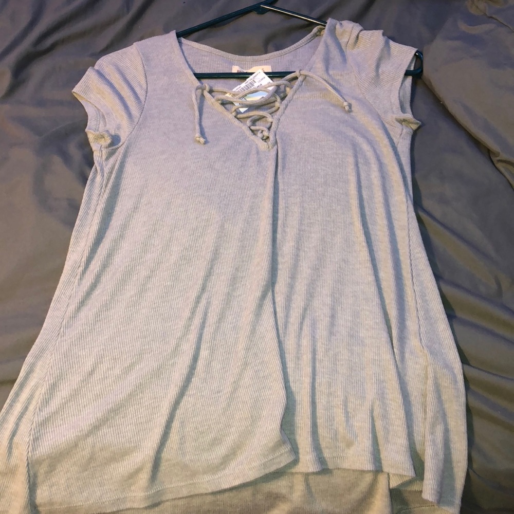 Hollister lace up short sleeve